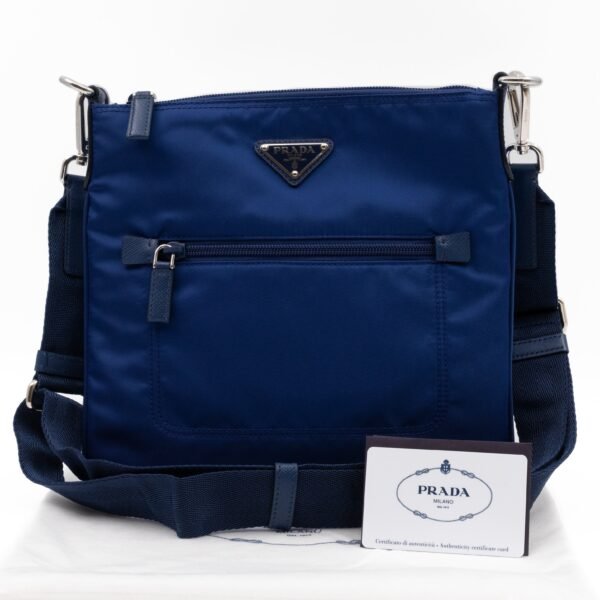 Small Messenger Blue Tessuto Nylon